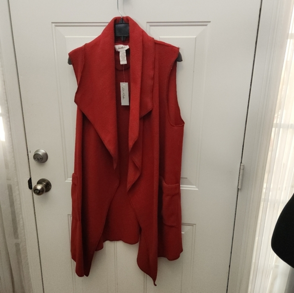 NWT Burgundy Le Moda Jacket Size One Size
